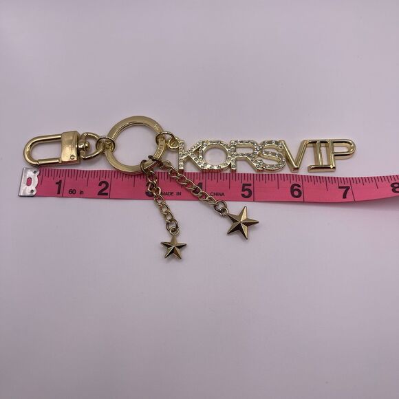 Michael Kors Crystal Embellished 'Kors VIP' Charm Keychain - Picture 4 of 11